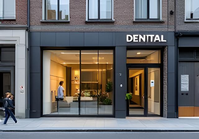 Tandartspraktijk in Tilburg met moderne gevel en professionele entree aan een rustige straat