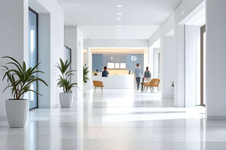 Nieuwe fysiotherapiepraktijk in een modern gezondheidscentrum in Eindhoven met veel daglicht en brede doorgangen